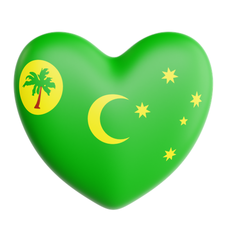 Love Cocos Islands  3D Icon