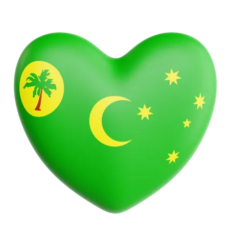 Love Cocos Islands  3D Icon