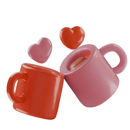 Love Coffee Date  3D Icon