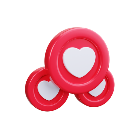 Love Coins  3D Icon