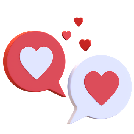 Love conversation  3D Icon