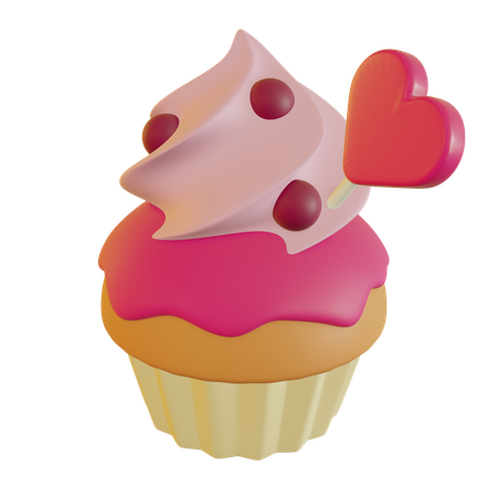 Love Cupcake  3D Icon