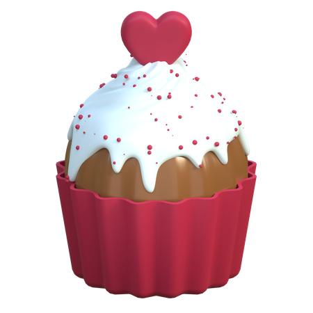 Love Cupcake  3D Icon