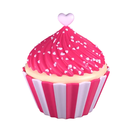 Love Cupcake  3D Icon