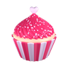 free 3d pink cupcake 