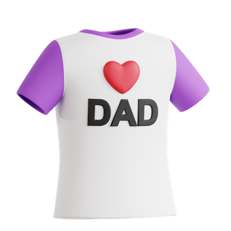 Love Dad T Shirt  3D Icon