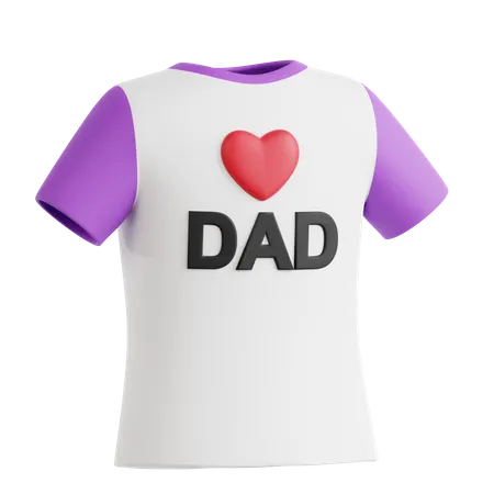 Love Dad T Shirt  3D Icon