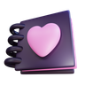 3d love diary emoji