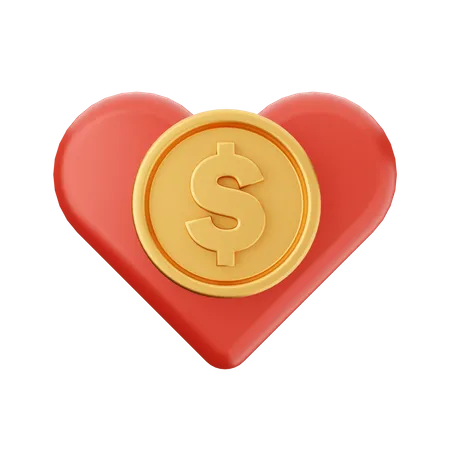 Love Dollar  3D Icon