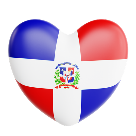 Love Dominican Republic  3D Icon