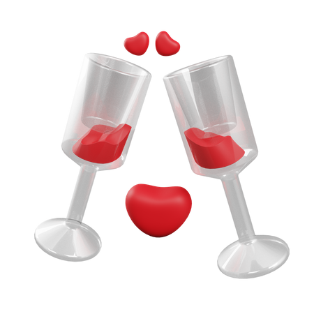 Love Drink  3D Illustration