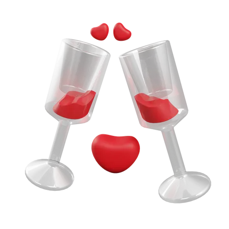 Love Drink  3D Illustration