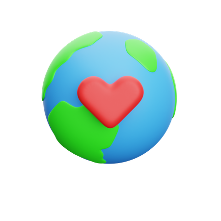 Love earth  3D Icon