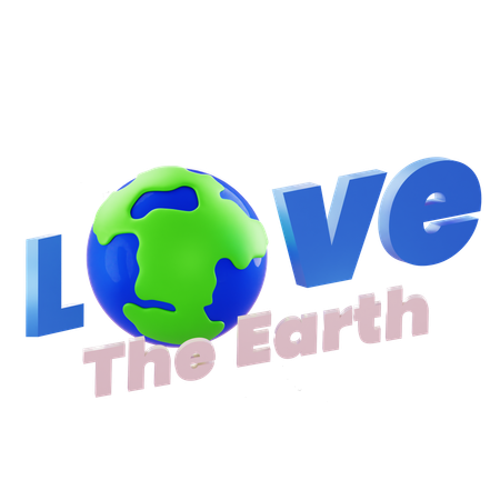 Love Earth  3D Icon