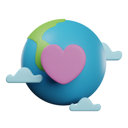 Love earth  3D Icon