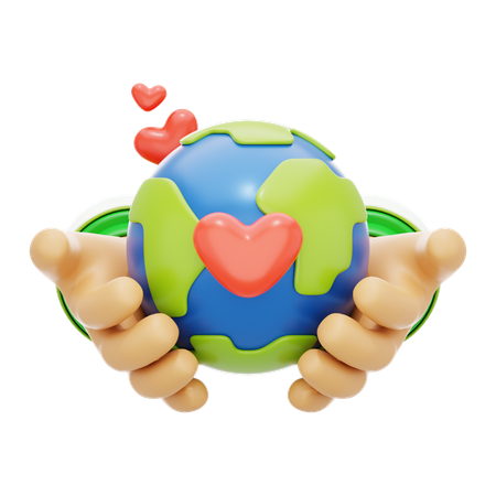 Love Earth  3D Icon