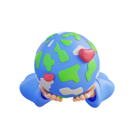 Love Earth  3D Icon