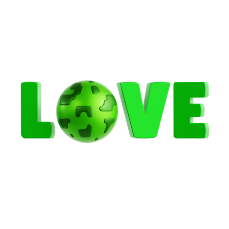 Love Earth  3D Icon