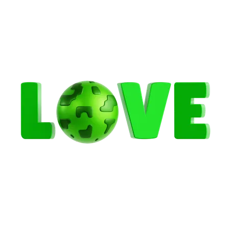 Love Earth  3D Icon