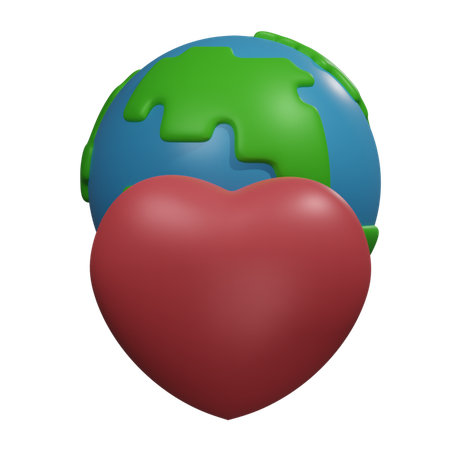 Love Earth  3D Icon