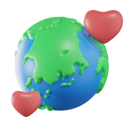 Love Earth  3D Icon