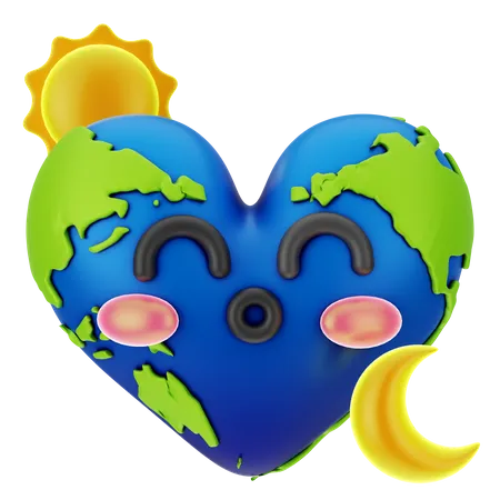 Love Earth  3D Icon