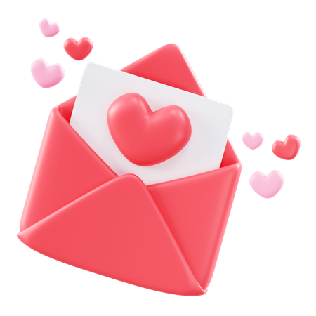 Love Email  3D Icon