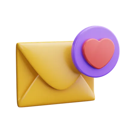 Love Email  3D Icon