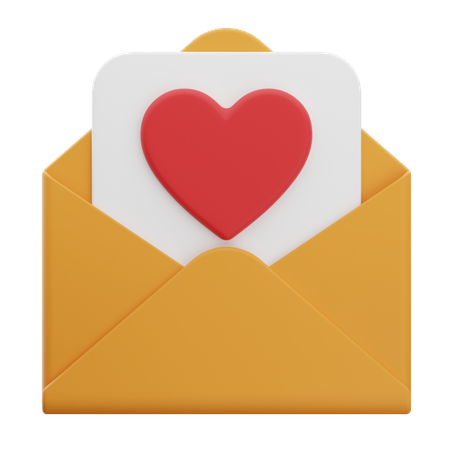 Love Email  3D Icon