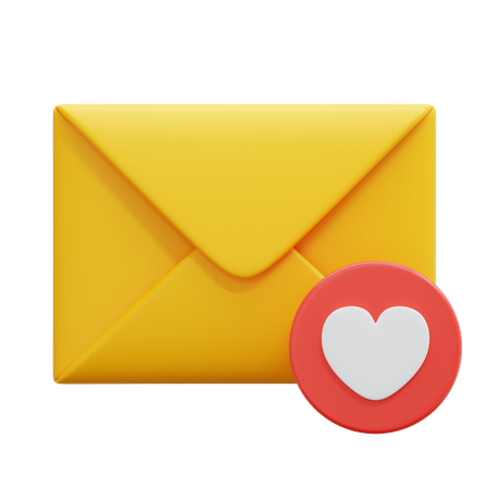 Love Email  3D Icon