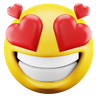 love emoji 3d logo