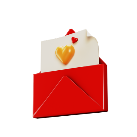 Love Envelope  3D Icon