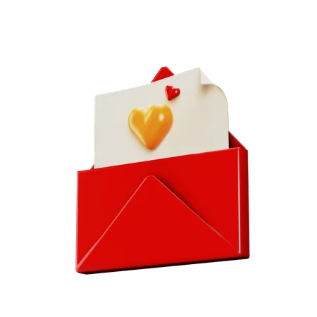 Love Envelope  3D Icon