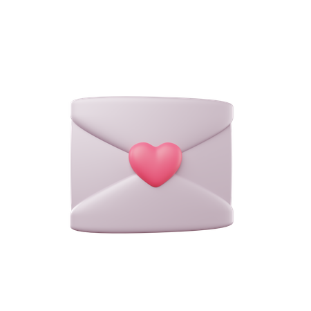 Love Envelope  3D Icon