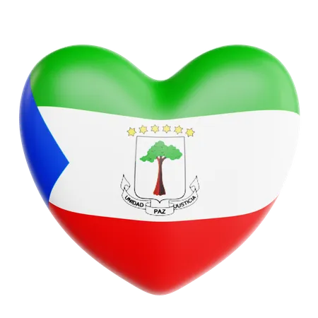 Love Equatorial Guinea  3D Icon