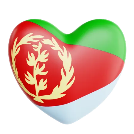 Love Eritrea  3D Icon