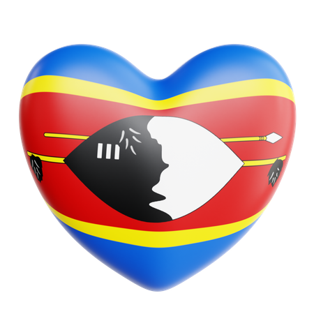 Ich liebe Eswatini  3D Icon