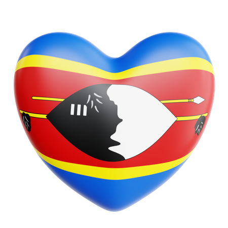 Love Eswatini  3D Icon