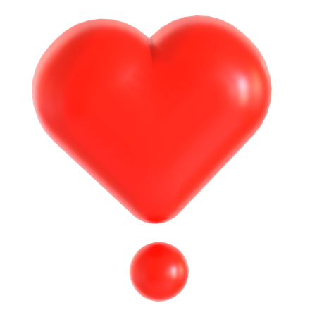 Love Exclamation  3D Icon
