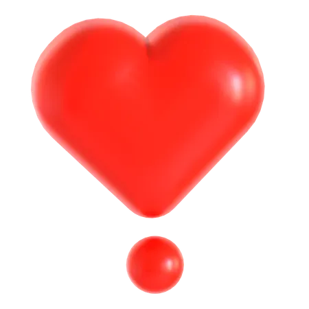 Love Exclamation  3D Icon