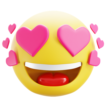 Love Eye Emoji  3D Icon
