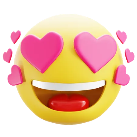 Love Eye Emoji  3D Icon