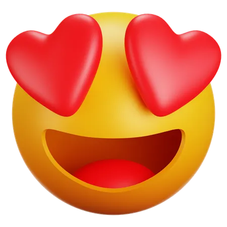 3 D Emoji In Love And Happy Facial Expressions Isolated In Transparent Background For Emoticon Design Elements 3D Icon