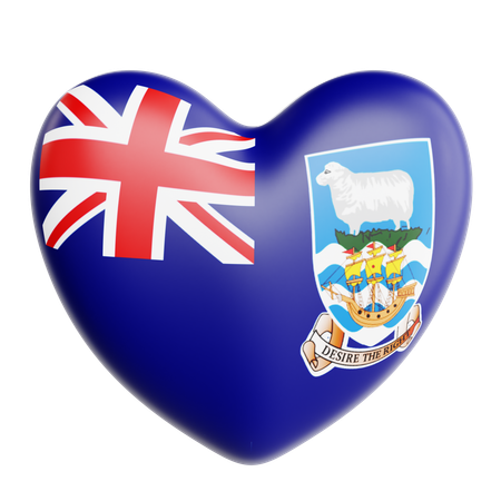 Love Falkland Islands  3D Icon