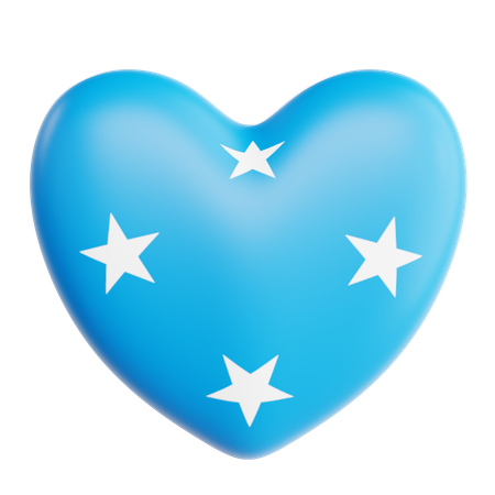 Love Federated States of Micronesia  3D Icon