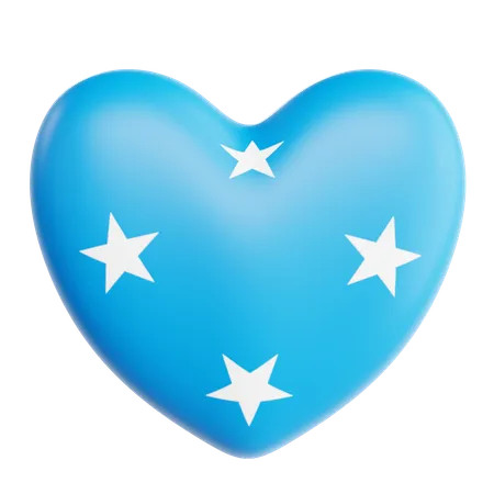 Love Federated States of Micronesia  3D Icon