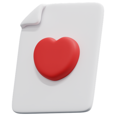Love File  3D Icon