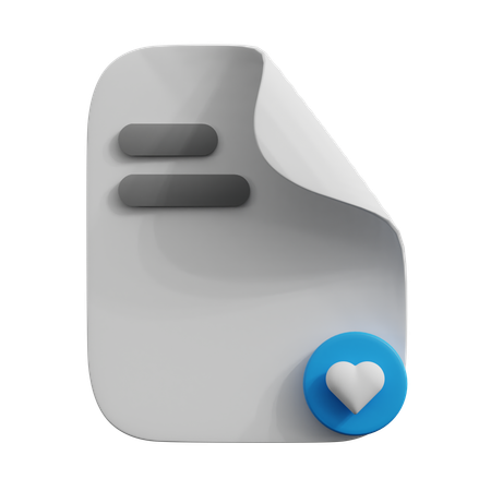 Love File  3D Icon