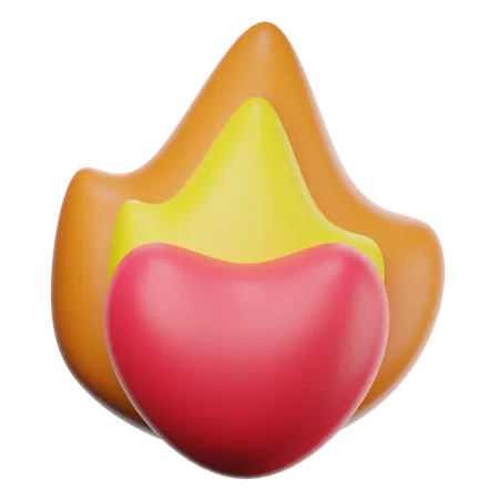 Love Fire  3D Icon