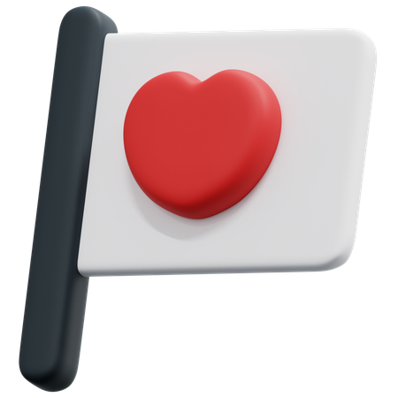Love Flag  3D Icon